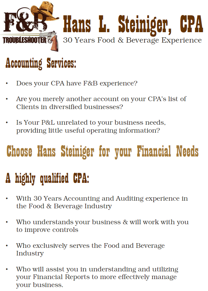 Food & Beverage Accounting